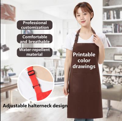 China Waterproof/Eco-Friendly/Durable/Washable HOT Worsted Chef Tweed Cafe Barbeque BBQ Food Cooking Clean Bib Apron Kitchen Apron for sale