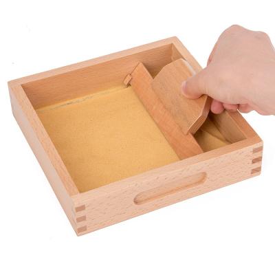 China Eco-Friendly Montessori Teaching Aid Wooden Sandbox Children's Early Education Toys Sandbox Educational Practice Writing and Drawing for sale