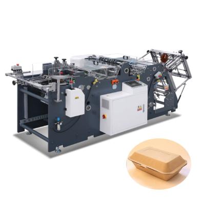 China Automatic Disposable Restaurant Square Paper Lunch Box Making Machine Price for sale