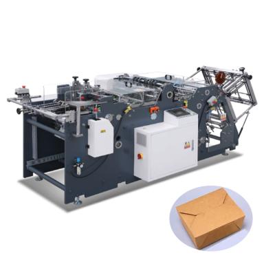 China Automatic Restaurant PE Coated Food Pizza Box Box Making Folding Wrapping Machine for sale