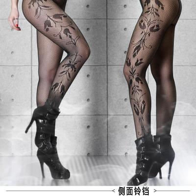 China Antibacterial Hollowed Out Lace Mesh Lolita Stockings Based Japanese Retro Floral Rattan White Lolita Pantyhose Stocking Hot Classic Pantyhose for sale