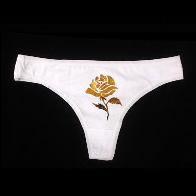 China Sexy Shiny Cotton Panties Female Rose Gold Viable Briefs For Women Briefs Underwear Plus Size Pantys Lingerie for sale