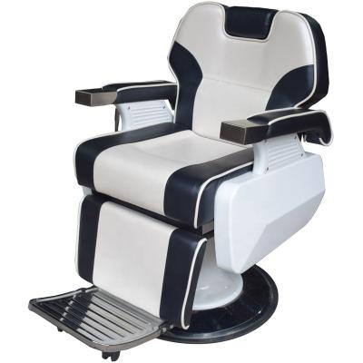 China Antique European Style Retro Salon Modern Black White Luxury Equipment Beauty Barber Chair for sale