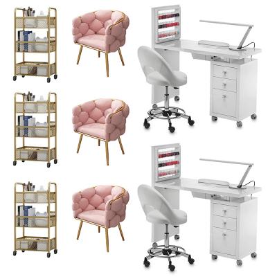 China New Modern Fast Delivery Nail Table Manicure Table Office Beauty Salon Furniture for sale