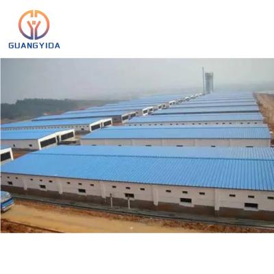 China Traditional Prefab Steel Frame Poultry Barns Chicken Farm Building for sale