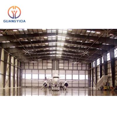 China Traditional Modern Large Span Metal Steel Structure Prefab Aircraft Hangar for sale