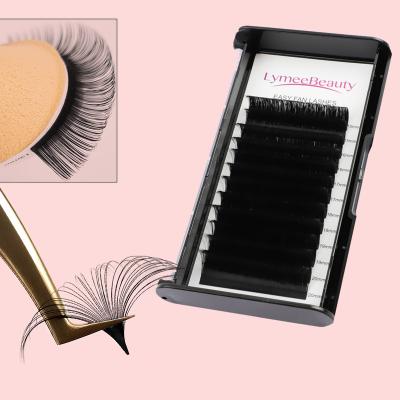 China TDANCE Natural Easy Long Fan Russian Volume Lash Extension Private Label Easy Fanning Eyelash Extension Fan Easy Eyelash Extension for sale