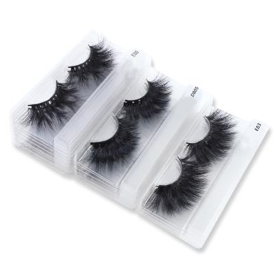 China New thick fashion beauty packaging wholesale private label own brand real 25mm 3d Mink Fur Eyelash for sale