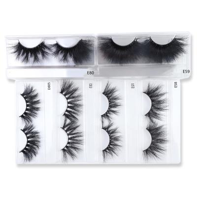 China Private Label Mink Lashes Full Volume 25mm 100% Thick Lashes Eyelash Case Private Label for sale