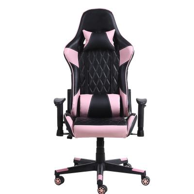 China (Size) Silla Gamer Dropshipping Pc Office Adjustable Racing Computer Gaming Leather Led Chair With Footstool for sale