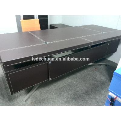 China Convertible high quality modern furniture leather desk and chair for home office for sale