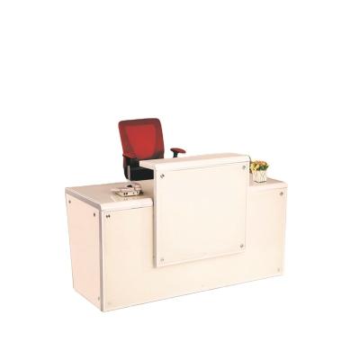 China Foldable White Reception Counter Salon Reception for sale