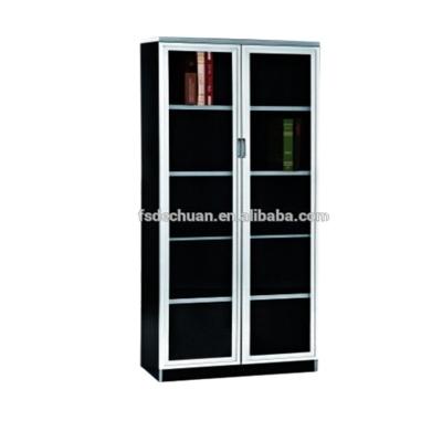 China Foldable bookcase with glass doors models for sale