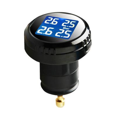 China Wireless Car TPMS Tire Pressure Monitor TPMS Test Tire Pressure Cigarette Cigarette Tire Pressure Monitoring System with 4 Sensors for sale