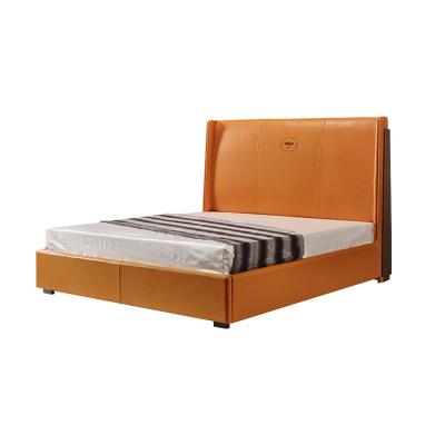 China High Quality And Best Price Modern Leather Bed Modern Design King Size Leather Bed for sale