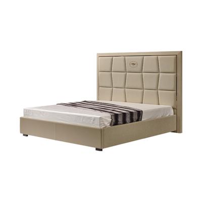 China Minimalist Style Home Furniture Modern Bedroom Furniture Genuine Leather Bed for sale