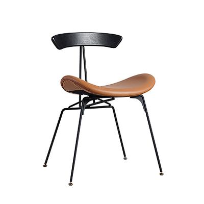 China PU Dining Chair With Metal Frame PU Leather+sponge Armless Nordic Dining Chair for sale