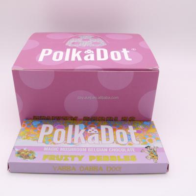 China Recycled Polka Dot Chocolate Bar Packaging Box Including10 Small Boxes And 1 Outer Box for sale