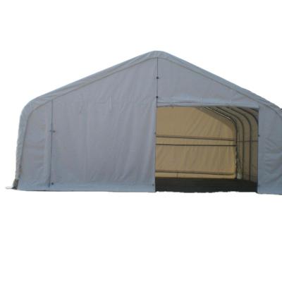 China Mechanical / Universal Device Door Using Steel Frame Waterproof Fabric PEAK JQR304015 Large Span PVC / PE Tent for sale