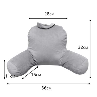 China Anti-Static Customized Pillow Reading Bed Wedge Large Backrest Lounge Adult Cushion With Arms for sale