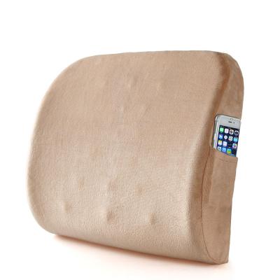 China Comfort Anti-Static Office Car Back Cushion Designed For Back Pain Relief Memory Foam Office Chair Pillow for sale