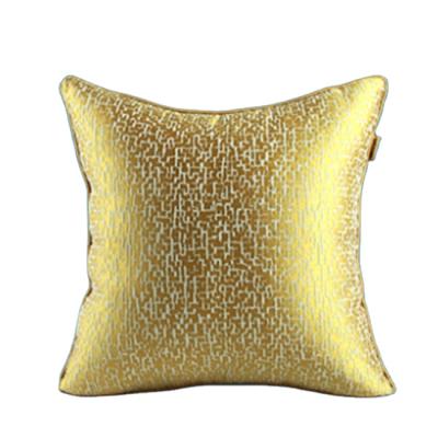 China Luxury Home Decorative Gold and Gray Decor Jacquard Throw Pillows Single Square Anti-Static for Sofa for sale