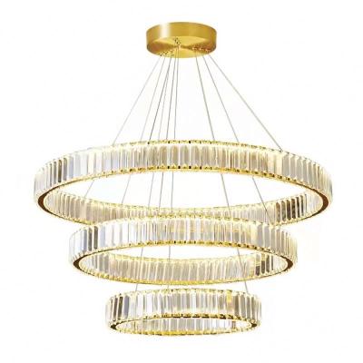 China Kingtoro Modern Indoor Home Decorative Chandelier Luxury Hotel Living Room K9 Crystal Modern LED Pendant Light for sale