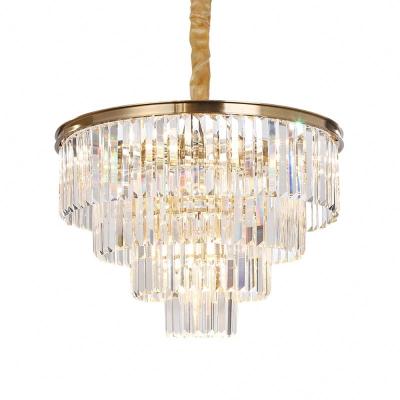 China 2022 Modern Minimalist Design Crystal Lights Modern Crystals Chandelier Living Room Bedroom Hotel Indoor Pendant Lights for sale