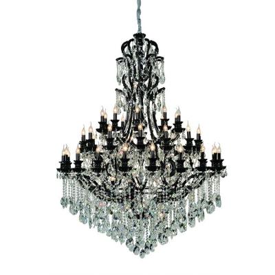 China Modern Professional Manufacturer High Quality Large Crystal Candle Chandelier Hotel Black Led Chandelier for sale