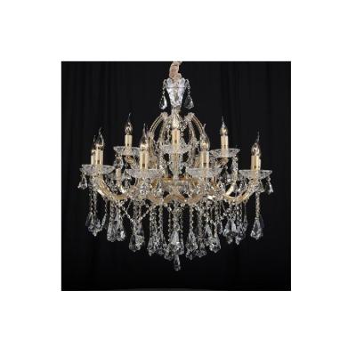 China Fast Delivery Modern Crystal Gold Chandelier Modern Luxury K9 Crystal Candle Chandelier for sale