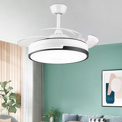 China Modern Made In China Decor High Quality Home Bedroom Single Blade Ceiling Fan Hidden Light for sale