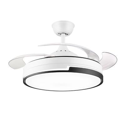 China Modern Made In China Decor High Quality Home Bedroom Single Blade Ceiling Fan Hidden Light for sale