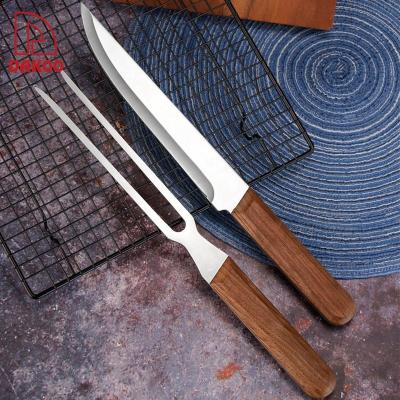 China 2PCS Carving Knife Set Eco-Friendly Sustainable Sand Polishing Sharp BBQ Tool Te koop