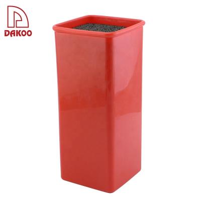 China Wholesale Red Color Mirror Polishing Kitchen knife storage block Universal Knife holder for sale