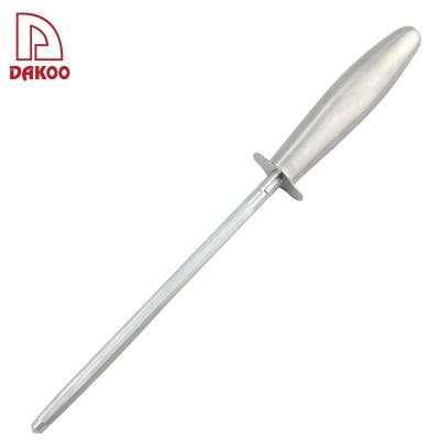 China Professional 8 Inch Handheld Knife Sharpener Outdoor Chrome Plated Stick Rod for sale