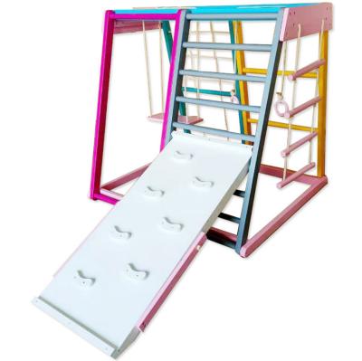 China Low Price Europe New Type Wood Frame Climb Gym Equipments Kids Indoor Playground for sale