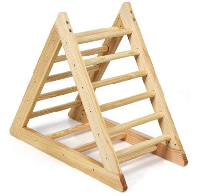 China Europe factory supply good price wooden climbing triangle climber ladder play equipment for kids for sale