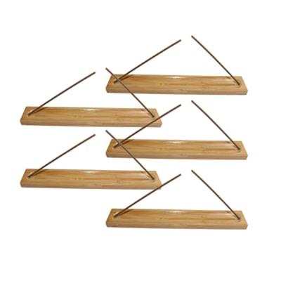 China Europe Wholesale Wood Modern Handmade Wooden Ash Catcher Incense Stick Gift Holder for sale