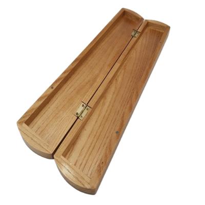 China Promotional Good Quality Wooden Case Europe Pen Tray Rectangle Artist Tool And Brush Storage Box With Magnetic Lid for sale