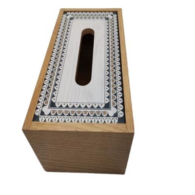 China Europe White Rustic Wooden Tissue Box Wooden Lid Bamboo Tissue Boxes for sale