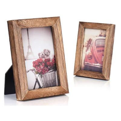 China Europe Wholesale Picture Frames Photo Display High Definition Solid Wood Glass Photo Table Frame for sale