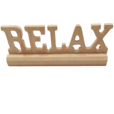 China Europe best selling wooden letter board rack home deco love relax wooden letters deco for sale