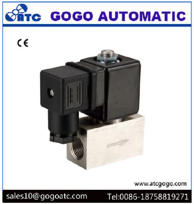 China 200 Bar High Pressure Solenoid Valve , Stainless Steel Solenoid Valves Air / Water for sale