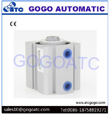 China 32mm bore 30mm stroke double acting valve actuator cylinder pneumatic SDA32-30 compact air cylinders for sale