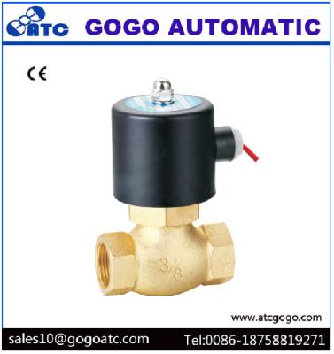 China 2 Way Guide Type Steam Brass Water Solenoid Valve Nomarlly Closed G3/8 - G2 Port Size for sale