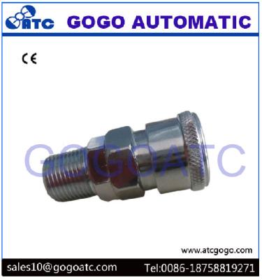 China Conector pneumático do soquete do compressor de ar encaixe de mangueira da tomada do acoplador rápido de 1/4 de polegada à venda