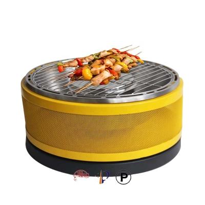 China Easily Assembled Indoor Corten Steel Table Grilling Spit Smokeless Argentinian Grill Charcoal Barbecue for sale