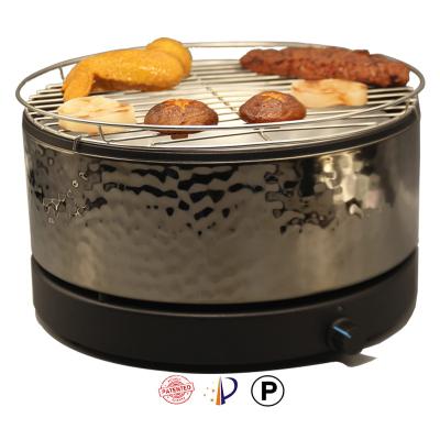 China Easily Assembled Stainless Steel Stove Outdoor Top Garden Round Charcoal Camping Round Grill Smokeless Corten BBQ Grill for sale