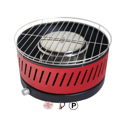 China Easily Cleaned Portable Charcoal Grilling Smoker Basket Korean Restaurant Folding Barbecue Table Grill for sale