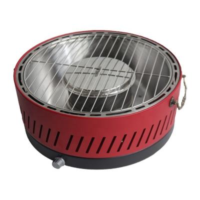 China Easily Cleaned Stainless Steel Smokeless Round Restaurant Stove Vertical Barbecue Rack Charcoal Grill And Smoker for sale